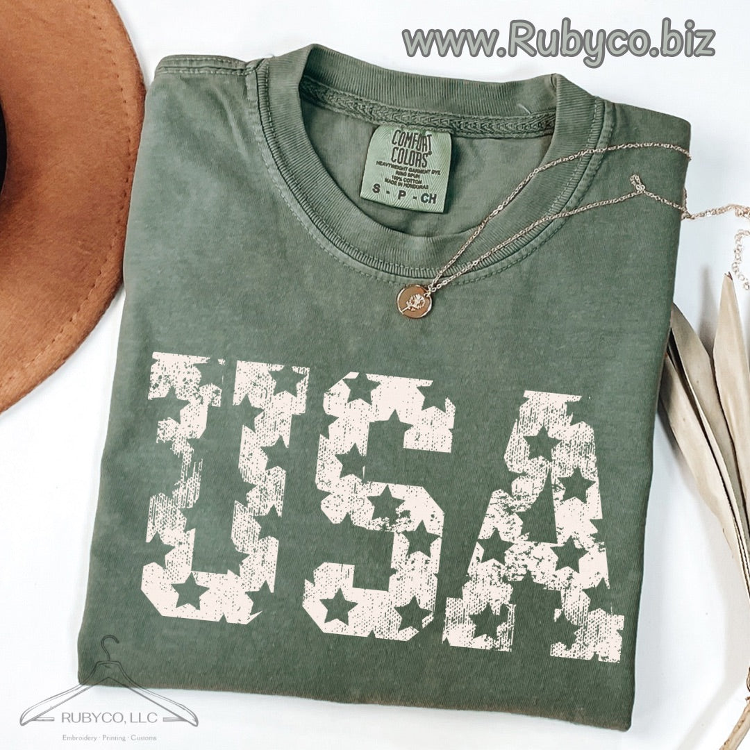 USA 2 - Comfort Colors 1717 Short Sleeve Tee