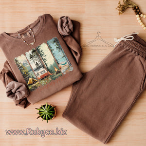 Camping Mode - Comfort Colors 1466 Sweatshirt