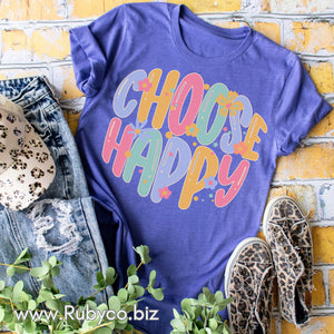 Choose Happy - Short Sleeve Shirt