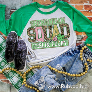 Shenanigan Squad - 3/4 Sleeve Raglan Top