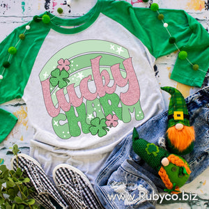 Lucky Charm - 3/4 Sleeve Raglan Top