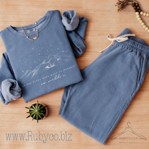 If the Stars - Mountains - Comfort Colors 1466 Sweatshirt