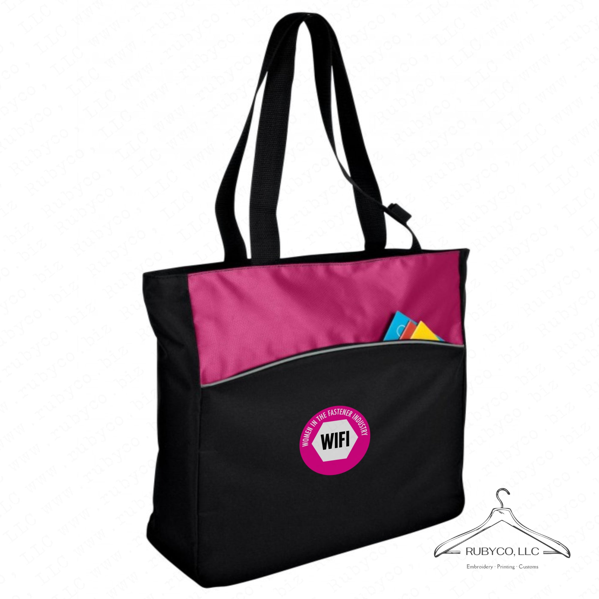 Embroidered WIFI Logo - Tote Bag - Made Exclusively for Women in the Fastener Industry Association