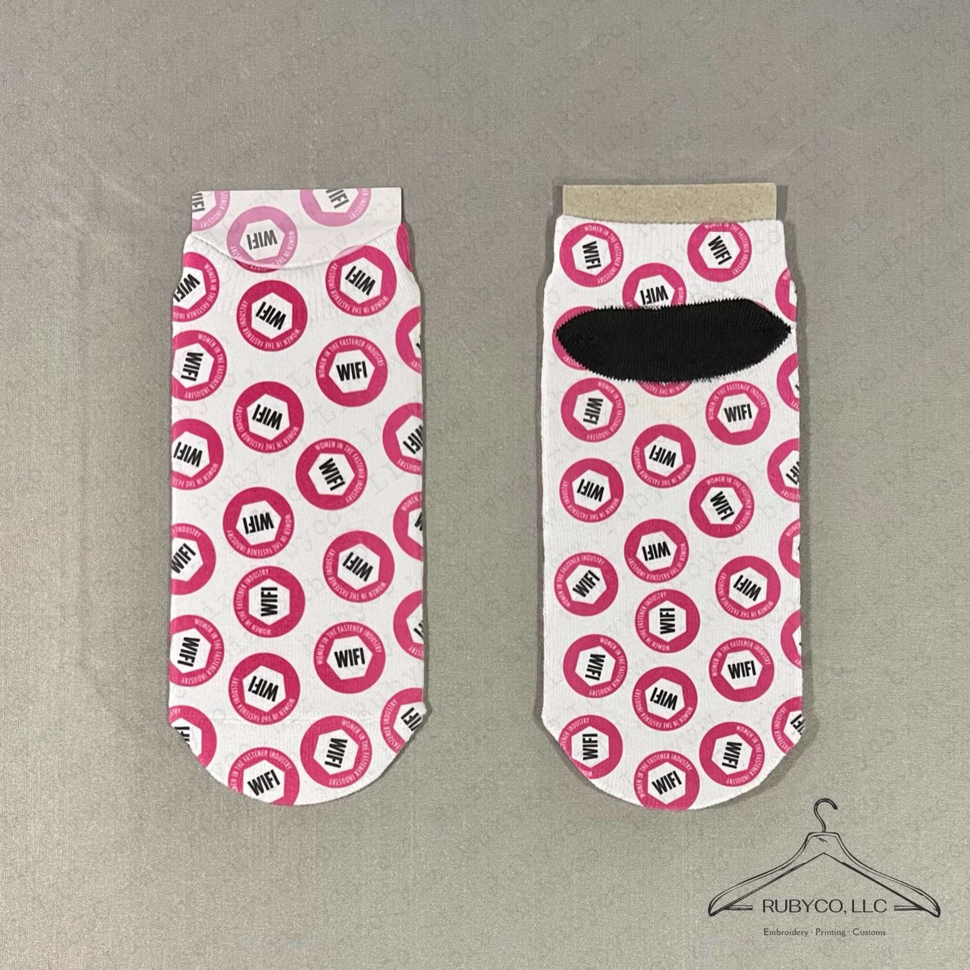 WIFI Logo - Adult No-Show Socks - Made Exclusively for Women in the Fastener Industry Association
