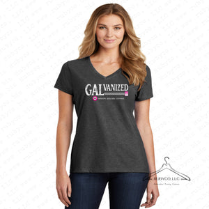 GALVANIZED - Ladies Vneck Tee - Made Exclusively for Women in the Fastener Industry Association